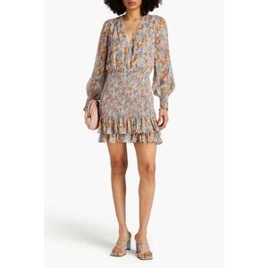 Veronica Beard Saera Silk Chiffon Mini Dress‎
